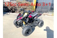 125CC ATV Sport Quad Dirt Bike 4 Wheel Buggy Go kart Rear Rack Semi Auto 3+1 Ranger Black