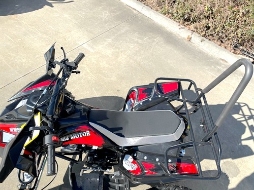 125CC ATV Sport Quad Dirt Bike 4 Wheel Buggy Go kart Rear Rack Semi Auto 3+1 Ranger Black