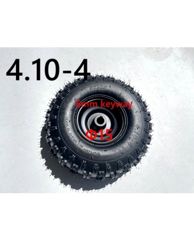4.10- 4" 4 Inch Wheel Rim+Tyre Tire ESKY Mini Quad Bike ATV Buggy 15mm with 6mm keyway