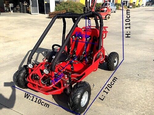 90cc Offroad Dune Buggy Quad ATV Teen Twin Seat Gokart Kids