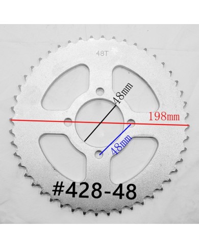48T Teeth 428 Chain Rear Back Sprocket Cog PIT TRAIL DIRT BIKE ATV KART BUGGY