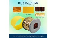 2PCS Air Filter Pre Filter Cleaner for Honda GX240 GX270 8HP 9HP LIFAN GO KART