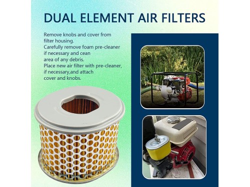 2PCS Air Filter Pre Filter Cleaner for Honda GX240 GX270 8HP 9HP LIFAN GO KART