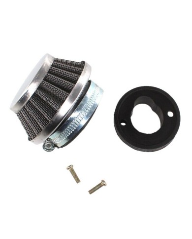 Steel Pod Air Filter Cleaner+ Carby Adaptor 49cc PIT Dirt Pocket Quad Bike ATV