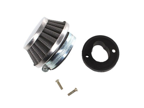 Steel Pod Air Filter Cleaner+ Carby Adaptor 49cc PIT Dirt Pocket Quad Bike ATV