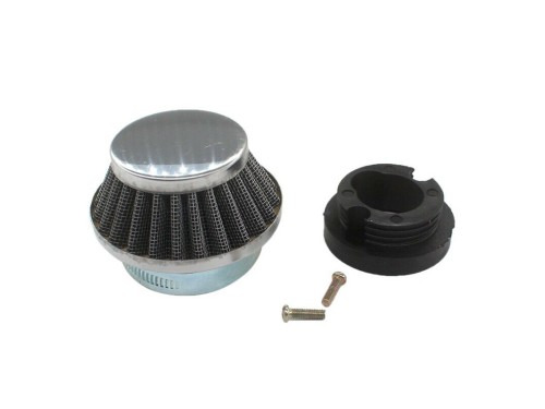 Steel Pod Air Filter Cleaner+ Carby Adaptor 49cc PIT Dirt Pocket Quad Bike ATV