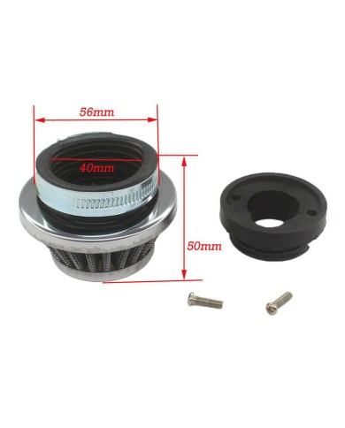 Steel Pod Air Filter Cleaner+ Carby Adaptor 49cc PIT Dirt Pocket Quad Bike ATV