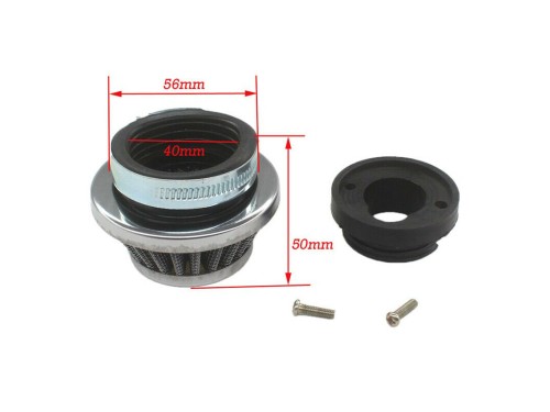 Steel Pod Air Filter Cleaner+ Carby Adaptor 49cc PIT Dirt Pocket Quad Bike ATV
