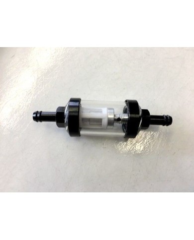Universal Aluminum 6mm CNC Inline Gas Fuel Oil Filter for Motorcycle in 3 colors