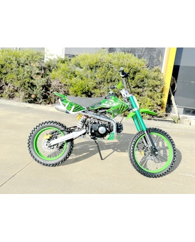 BIGFOOT 125CC PIT MOTOR DIRT BIKE TRAIL MOTOCROSS TERRAIN PRO KICK START GREEN