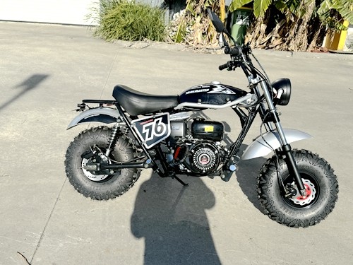 MB200X TrailMaster Hurricane Mini Bike Coleman Full sized REC-REG E-start BLACK