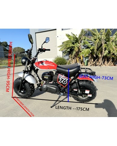 MB200X TrailMaster Hurricane Mini Bike Coleman Full sized REC-REG E-start RED