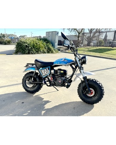 MB200X TrailMaster Hurricane Mini Bike Coleman Full sized REC-REG E-start BLUE