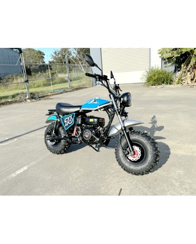 MB200X TrailMaster Hurricane Mini Bike Coleman Full sized REC-REG E-start BLUE