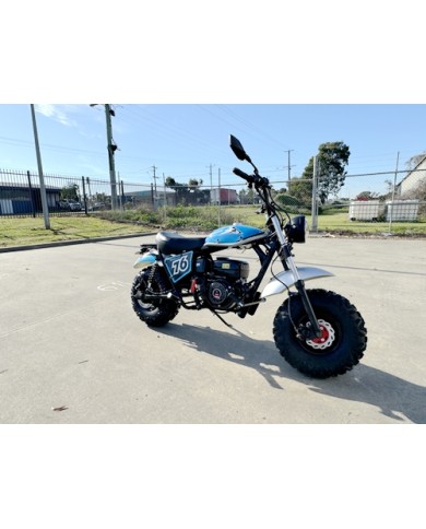 MB200X TrailMaster Hurricane Mini Bike Coleman Full sized REC-REG E-start BLUE