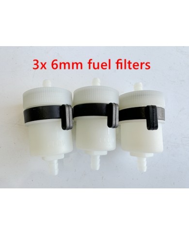 3X 6mm Fuel Petrol Filter fit Buggy ATV QUAD DIRT BIKE TRAIL BIKE PROJECT TRIKE