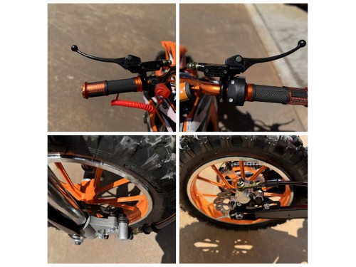 49cc Mini Motor Dirt Bike, Pocket Rocket, Pee Wee Motorcycle, ATV 50CC Engine for Kids in Orange