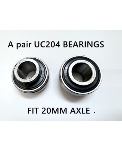 UC204 20MM A PAIR BEARINGS GO KART AXLE  20MM LENGTH  DIRFT TRIKE GO KART SLIDER