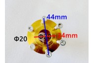 DISC CARRIER HUB CNC 20MM AXLE WITH 6MM KEYWAY GO KART TRIKE SPROCKET