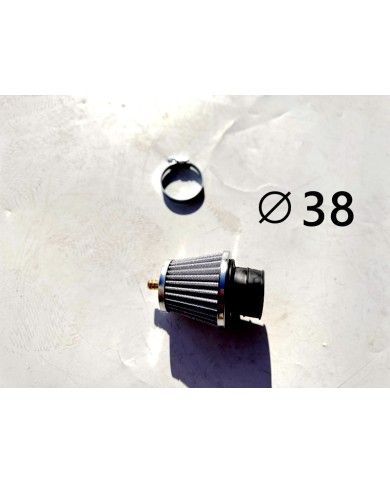 38mm Steel Pod Air Filter Cleaner PIT Dirt Pocket Quad Bike ATV 110cc 125 cc