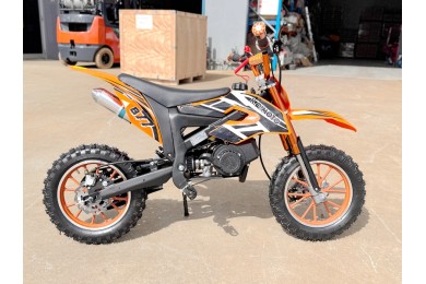 49cc Mini Motor Dirt Bike, Pocket Rocket, Pee Wee Motorcycle, ATV 50CC Engine for Kids in Orange