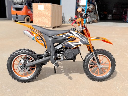 49cc Mini Motor Dirt Bike, Pocket Rocket, Pee Wee Motorcycle, ATV 50CC Engine for Kids in Orange