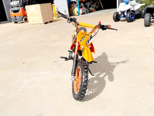 49cc Mini Motor Dirt Bike, Pocket Rocket, Pee Wee Motorcycle, ATV 50CC Engine for Kids in Orange
