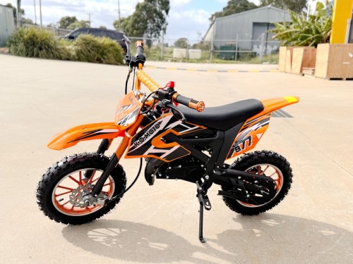 49cc Mini Motor Dirt Bike, Pocket Rocket, Pee Wee Motorcycle, ATV 50CC Engine for Kids in Orange