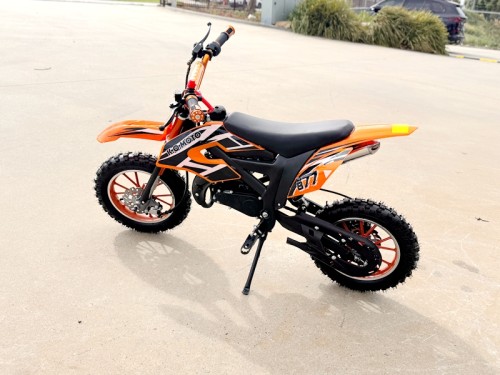 49cc Mini Motor Dirt Bike, Pocket Rocket, Pee Wee Motorcycle, ATV 50CC Engine for Kids in Orange