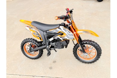 49cc Mini Motor Dirt Bike, Pocket Rocket, Pee Wee Motorcycle, ATV 50CC Engine for Kids in Orange
