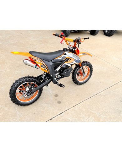 49cc Mini Motor Dirt Bike, Pocket Rocket, Pee Wee Motorcycle, ATV 50CC Engine for Kids in Orange