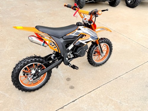 49cc Mini Motor Dirt Bike, Pocket Rocket, Pee Wee Motorcycle, ATV 50CC Engine for Kids in Orange