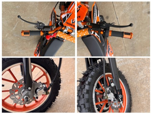 49cc Mini Motor Dirt Bike, Pocket Rocket, Pee Wee Motorcycle, ATV 50CC Engine for Kids in Orange