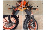 49cc Mini Motor Dirt Bike, Pocket Rocket, Pee Wee Motorcycle, ATV 50CC Engine for Kids in Orange