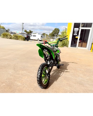 49cc Motorbike Mini Motor Dirt Bike for Kids, Pocket Rocket, Pee Wee Motorcycle 50cc in Green