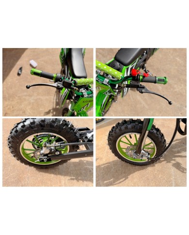 49cc Motorbike Mini Motor Dirt Bike for Kids, Pocket Rocket, Pee Wee Motorcycle 50cc in Green