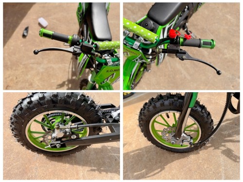 49cc Motorbike Mini Motor Dirt Bike for Kids, Pocket Rocket, Pee Wee Motorcycle 50cc in Green