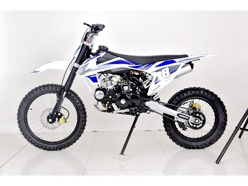 125CC DIRT BIKE PIT MOTOR TRAIL MOTOCROSS PRO DINGO ELECTRIC  START 14/17 BIG WHEEL BLUE