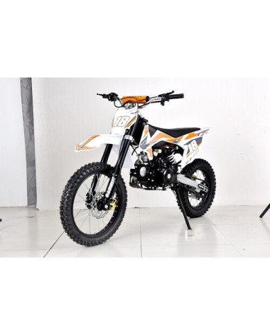125cc Dirt Bike, Pit Motor, Motocross Pro, Electric Start, 14/17 Big Wheel in Dingo Orange