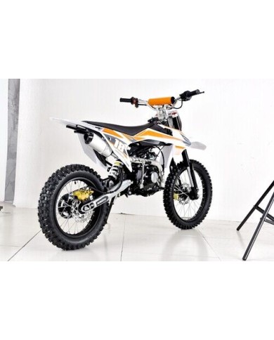 125cc Dirt Bike, Pit Motor, Motocross Pro, Electric Start, 14/17 Big Wheel in Dingo Orange