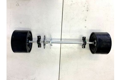25mm 850mm Axle Slider Drift Trike GoKart Project Wheels Sleeves 10x4.5-5