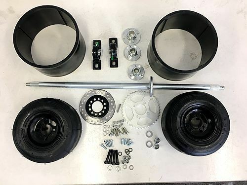 25mm 850mm Axle Slider Drift Trike GoKart Project Wheels Sleeves 10x4.5-5