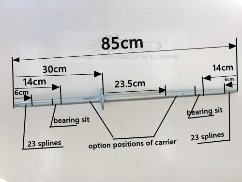 25mm 850mm Axle Slider Drift Trike GoKart Project Wheels Sleeves 10x4.5-5
