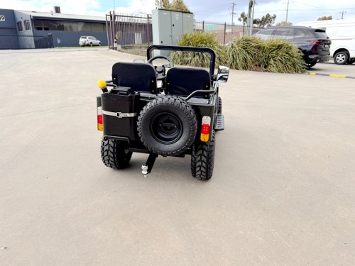 Mini Willys Jeep 1kW 48V Electric Ride On Buggy 2 Seater Kids/Teens Army Green