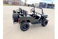 Mini Willys Jeep 1kW 48V Electric Ride On Buggy 2 Seater Kids/Teens Army Green