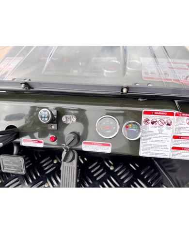 Mini Willys Jeep 1kW 48V Electric Ride On Buggy 2 Seater Kids/Teens Army Green