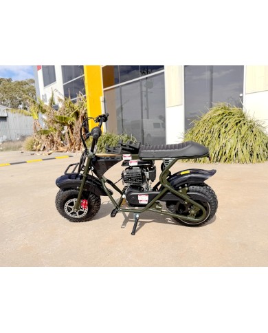 Trooper 105 Mini Bike Kids Adults Bike Military Style Off-Road Bike Green