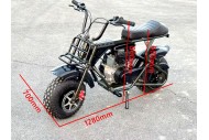 Trooper 105 Mini Bike Kids Adults Bike Military Style Off-Road Bike Green