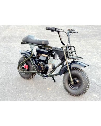 Trooper 105 Mini Bike Kids Adults Bike Military Style Off-Road Bike Green