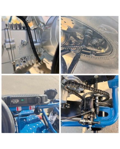 RAPTOR 150cc Semi Auto Buggy Teens & Adults Off Road Go Kart ATV Quad BLUE
